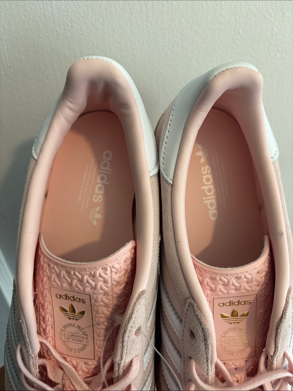 adidas Gazelle Pastel Pink Suede Sneakers with White Stripes - Picture 8 of 13